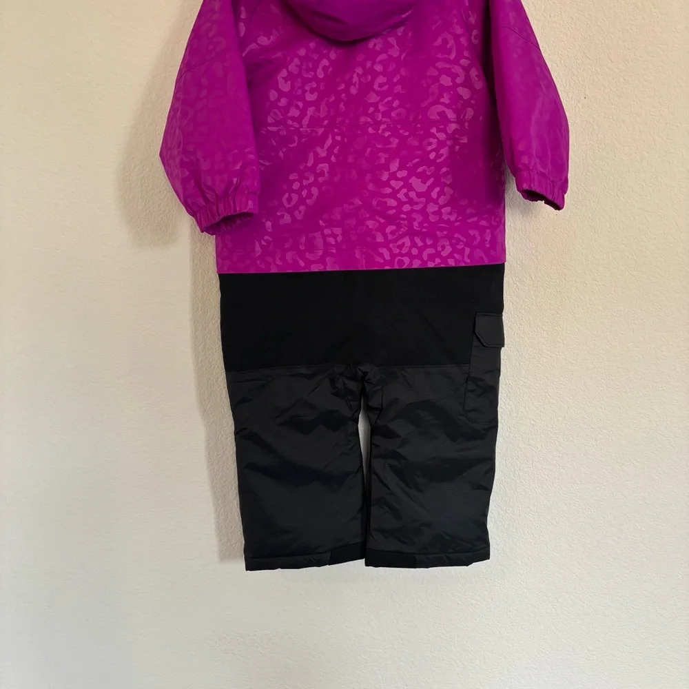Columbia Sportswear Little Dude Suit Plum Cheetah Black Waterproof 18-24 Months